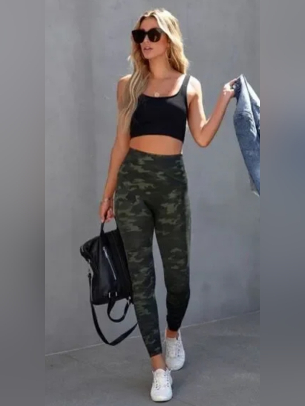 SPANX Leggings Camo Look At Me Now Seamless Size Large